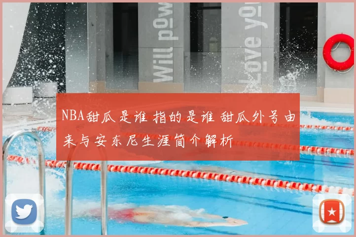 NBA甜瓜是谁 指的是谁 甜瓜外号由来与安东尼生涯简介解析
